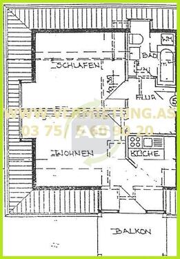 Foto - 2 Zimmer Dachgeschoßwohnung zur Miete in Zwickau