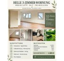 Helle 3-Zimmer-Wohnung mit EBK und Gartennutzung in Alt-Lotte