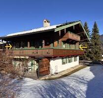 Helle, ruhige 3-Zi.-Wohnung im 1. OG mit Südost- u. Südwest-Balkon, Gäste-WC und Kfz-Stellplatz - Unterwössen Oberwössen