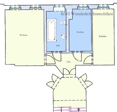 Foto - 2 Zimmer Etagenwohnung zur Miete in Leipzig