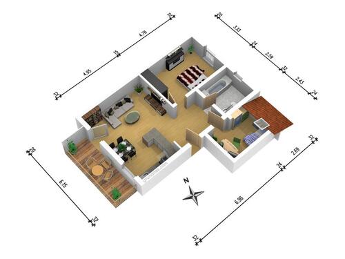 Foto - 3 Raum Wohnung mit Balkon in Spremberg-Zentrum inkl. Einbauküche