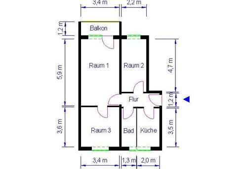 Foto - Etagenwohnung in Magdeburg zur Miete