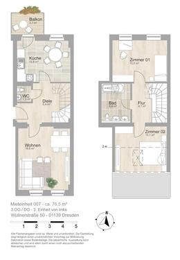 Foto - 3 Zimmer Dachgeschoßwohnung in Dresden