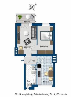 Foto - Etagenwohnung zur Miete in Magdeburg