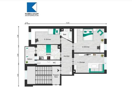 Foto - 3 Zimmer Etagenwohnung in Chemnitz