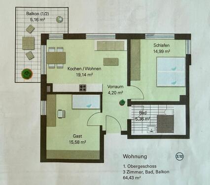 Foto - 3 Zimmer Etagenwohnung zum Kaufen in Forchheim