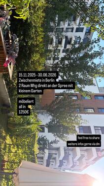 Foto - möbilierte Zwischenmiete Berlin 2 Raum Wohnung mit Garten