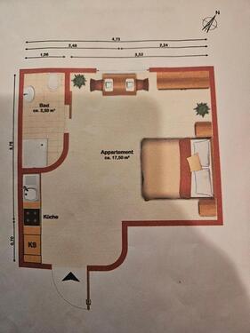 Foto - Modernes, stilvolles 1-Zimmer Appartment zu vermieten