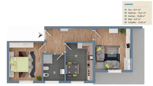 Foto - SINGLEWOHNUNG... in Winterbach - 500,00&nbsp;EUR Kaltmiete, ca.&nbsp; 54,00&nbsp;m&sup2;