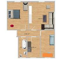 Möblierte 3-Zi-WE ca. 61 m2) inkl. Küche+KS+Herd, WM, Balkon - Beeskow