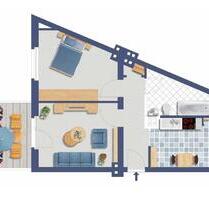 Helle 2 Zimmer Wohnung mit Balkon in Berlin Zehlendorf