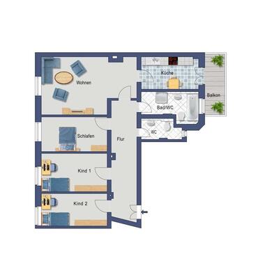 Foto - 4 Zimmer Etagenwohnung zur Miete in Dresden