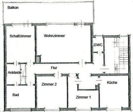 Foto - Wohnung 4ZKB in Frankenberg - 850,00 EUR Kaltmiete, ca.  100,00 m²