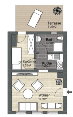 Foto - 2 Zimmer Etagenwohnung zur Miete in Burgstädt