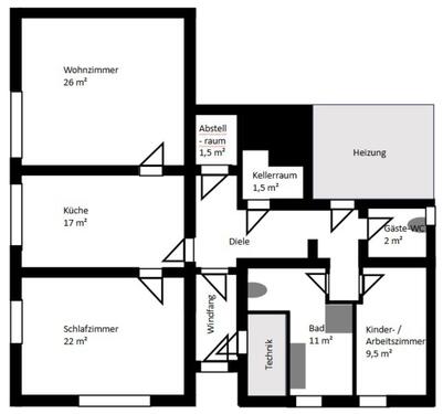 Foto - 4-Zimmer-Wohnung mit Terrasse – Erstbezug nach Renovierung