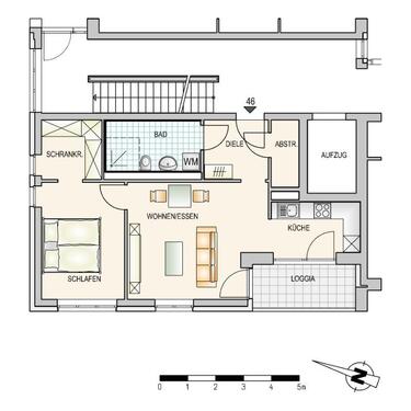 Foto - 2 Zimmer Etagenwohnung zur Miete in Ulm