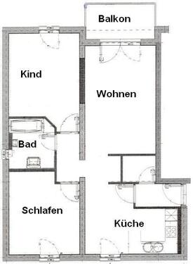 Foto - 3-Raumwohnung mit Balkon in Langewiesen