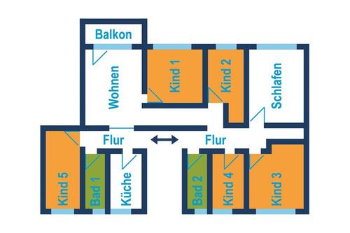 Foto - Für die Großfamilie - 5 Kinderzimmer!