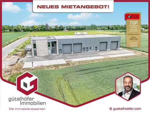 Foto - Neubau! Moderne multifunktionale Halle mit zwei Segmenttoren + optional: Stellplätze und 2 Büros