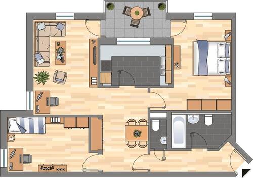 Foto - 3 Zimmer Etagenwohnung in Haßloch