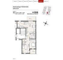 **** nur mit Wohnberechtigungsschein! **** - 4-ZKB Neubau Wohnung mit Balkon und Loggia - Speyer