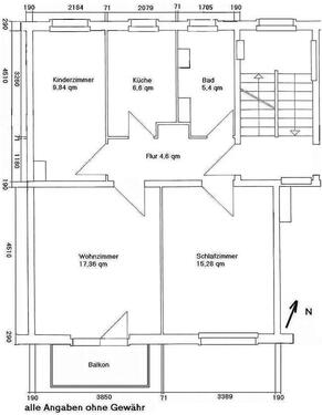 Foto - 3 Zimmer Etagenwohnung zur Miete in Braunsbedra