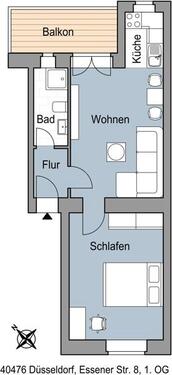 Foto - 2 Zimmer Etagenwohnung zur Miete in Düsseldorf