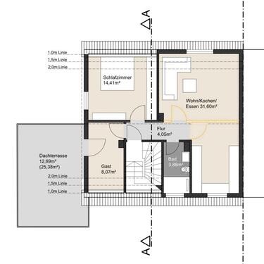 Foto - 3 Zimmer Dachgeschoßwohnung zur Miete in Eltville am Rhein