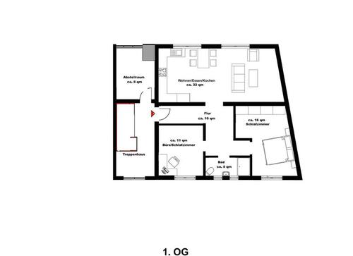 Foto - 3 Zimmer Etagenwohnung zur Miete in Grafschaft