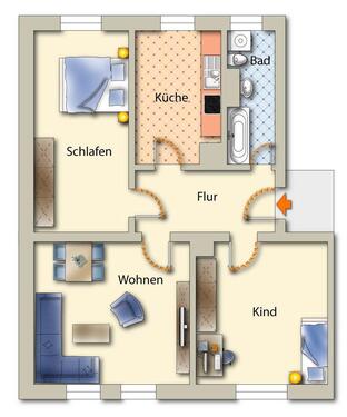 Foto - Etagenwohnung zur Miete in Freiberg