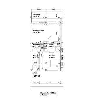 Foto - Schöne 2-Zimmer-Wohnung mit großem Balkon und Blick ins Grüne