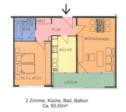 Foto - 2-Zimmer-Wohnung mit tollem Ausblick