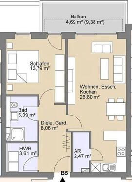 Foto - 2-Zimmer Wohnung in Grevenbroich City zu vermieten