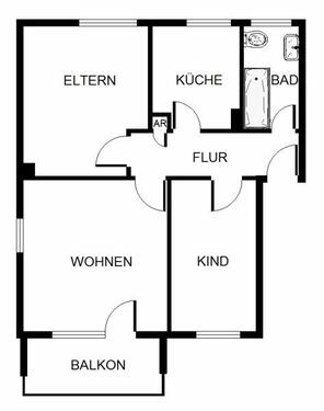 Foto - 3 Zimmer Erdgeschoßwohnung zur Miete in Bochum