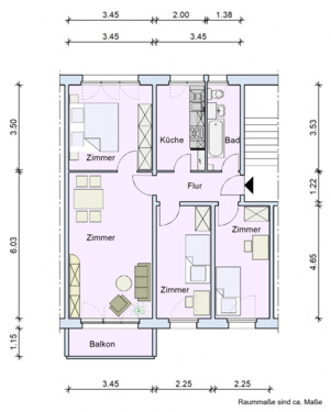 Foto - 4 Zimmer Etagenwohnung zur Miete in Aschersleben