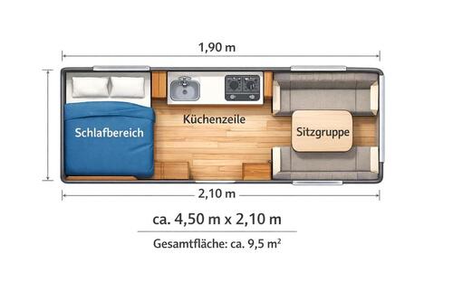 Foto - 1 Zimmer Etagenwohnung zur Miete in Augsburg