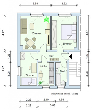 Foto - 3 Zimmer Etagenwohnung zur Miete in Aschersleben