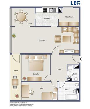 Foto - 3 Zimmer Etagenwohnung zur Miete in Braunschweig