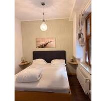 Mobilierte 1,5- Zimmer Wohnung mit einem Eßtisch und einer Küche - Buckenhof