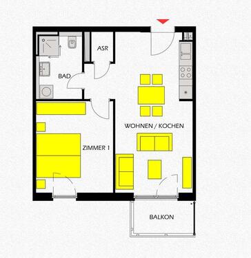 Foto - 2 Zimmer Etagenwohnung zur Miete in Schönefeld