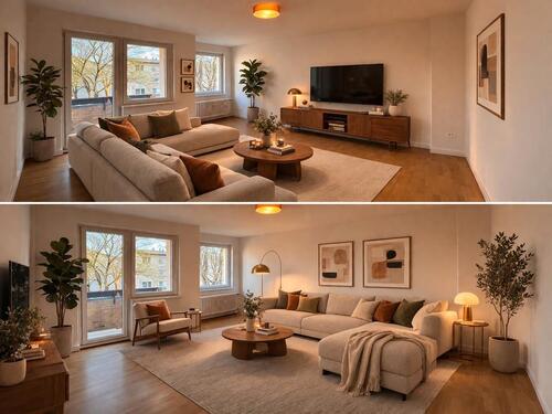 Foto - Sanierte 2-Zimmer Wohnung (provisionsfrei!) mit Südbalkon und Ste
