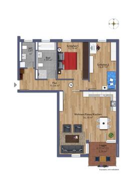 Foto - Gemütliche 3-Zimmer-Wohnung in Penzberg