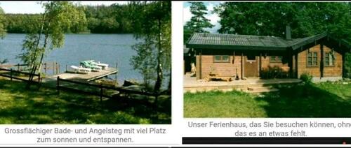 Foto - Ferienhaus in Schweden am See im Wald, Badeplatz, Steg, Boot