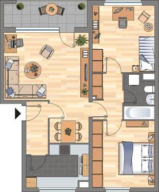 Foto - Etagenwohnung zur Miete in Wolfsburg