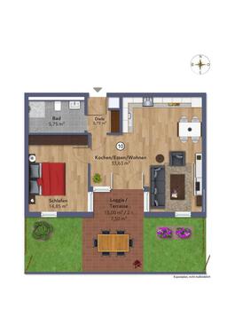 Foto - Hochwertige 2-Zimmer-Neubauwohnung mit Garten