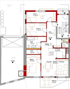 Foto - EG – 4-Zimmer-Wohnung – Barrierefrei – Erstbezug nach Sanierung