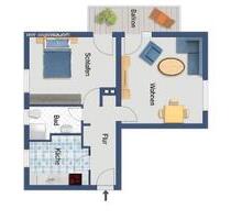 Schöne 2-Zimmer-Wohnung mit großem Balkon in Bissingheim - Duisburg Duisburg-Mitte