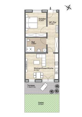 Foto - Etagenwohnung in Handewitt zur Miete