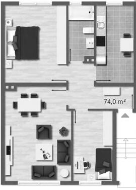 Foto - Schön geschnittene 3,5 Raum EG-Wohnung 74m² in Essen Kupferdreh