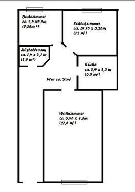 Foto - 70m² Wohnung mit 2 Zimmern, Küche,Bad und Abstellraum